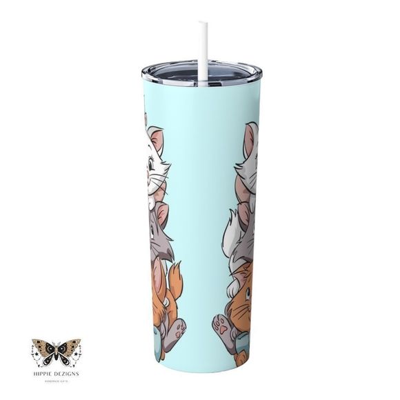 The Aristocats 20oz Steel Tumbler With Lid & Straw - Picture 12 of 14